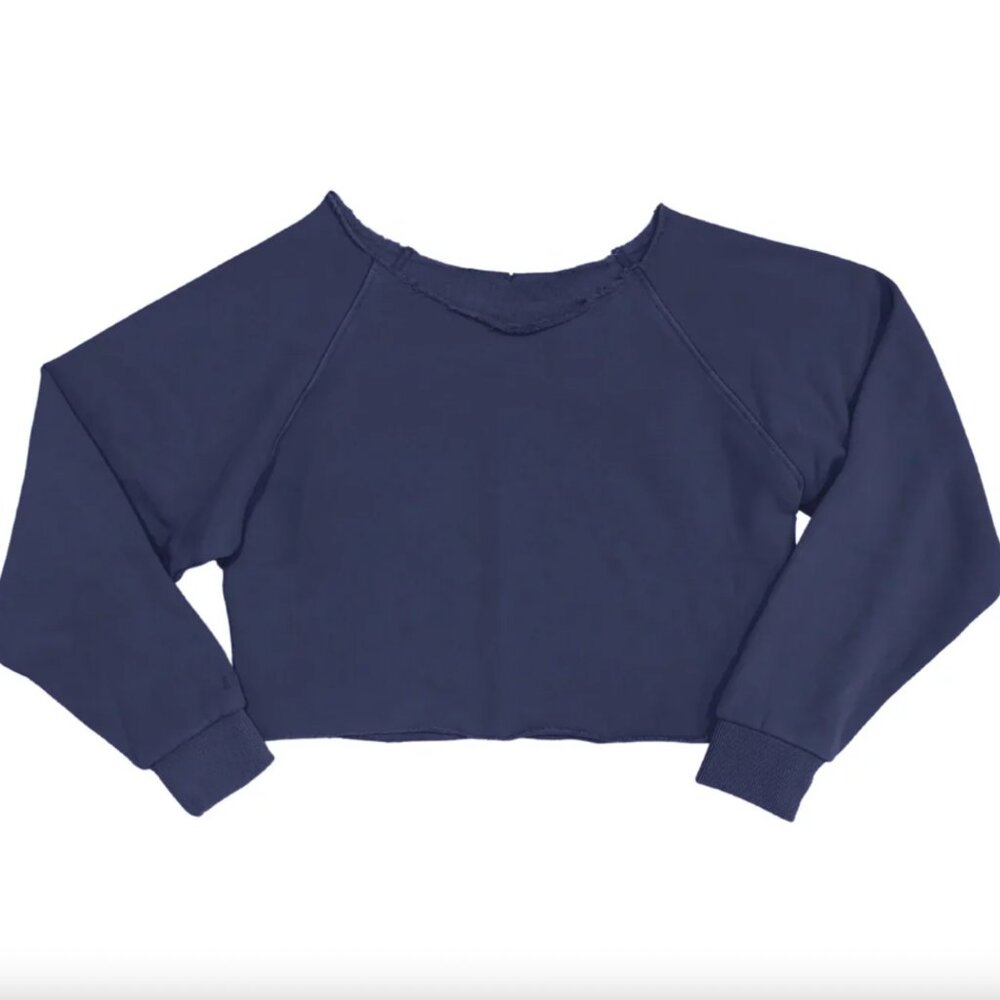 Katie J NYC Shane Off The Shoulder Crop Sweatshirt